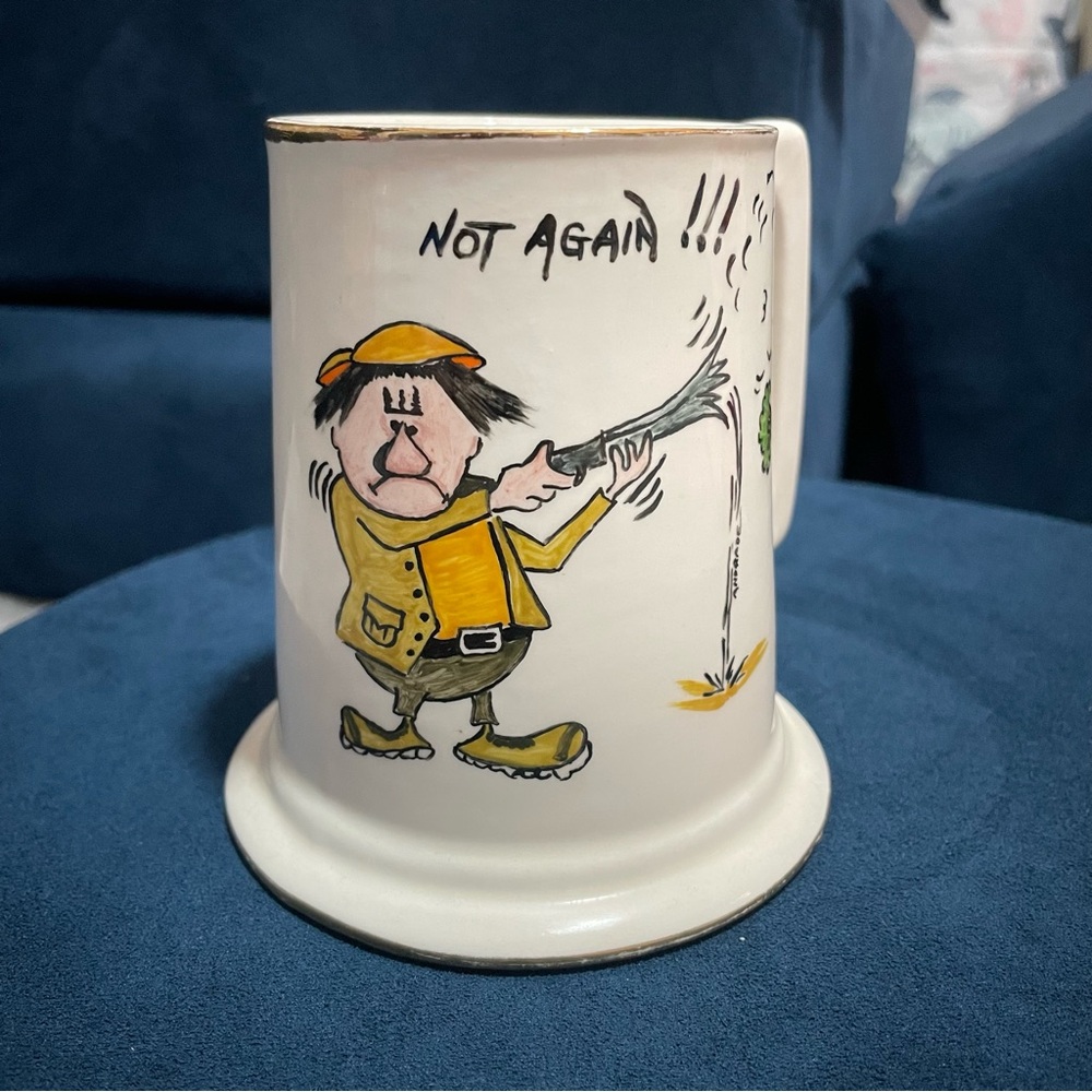 Deer Hunt Hunting Stein Mug Tankard By Florence Ceramics Funny Hunting Dad Cup